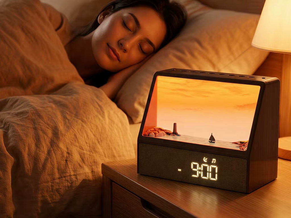 SunriseLamp™ – Lampka Nocna z Budzikiem Słońca i Głośnikiem Bluetooth