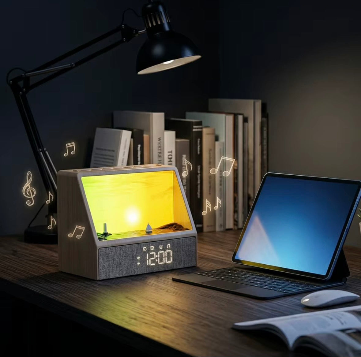 SunriseLamp™ – Lampka Nocna z Budzikiem Słońca i Głośnikiem Bluetooth