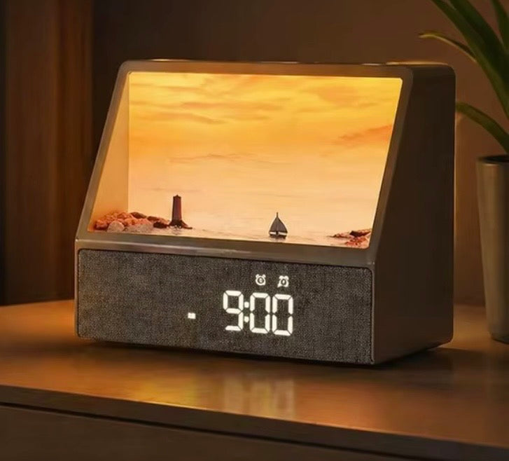 SunriseLamp™ – Lampka Nocna z Budzikiem Słońca i Głośnikiem Bluetooth