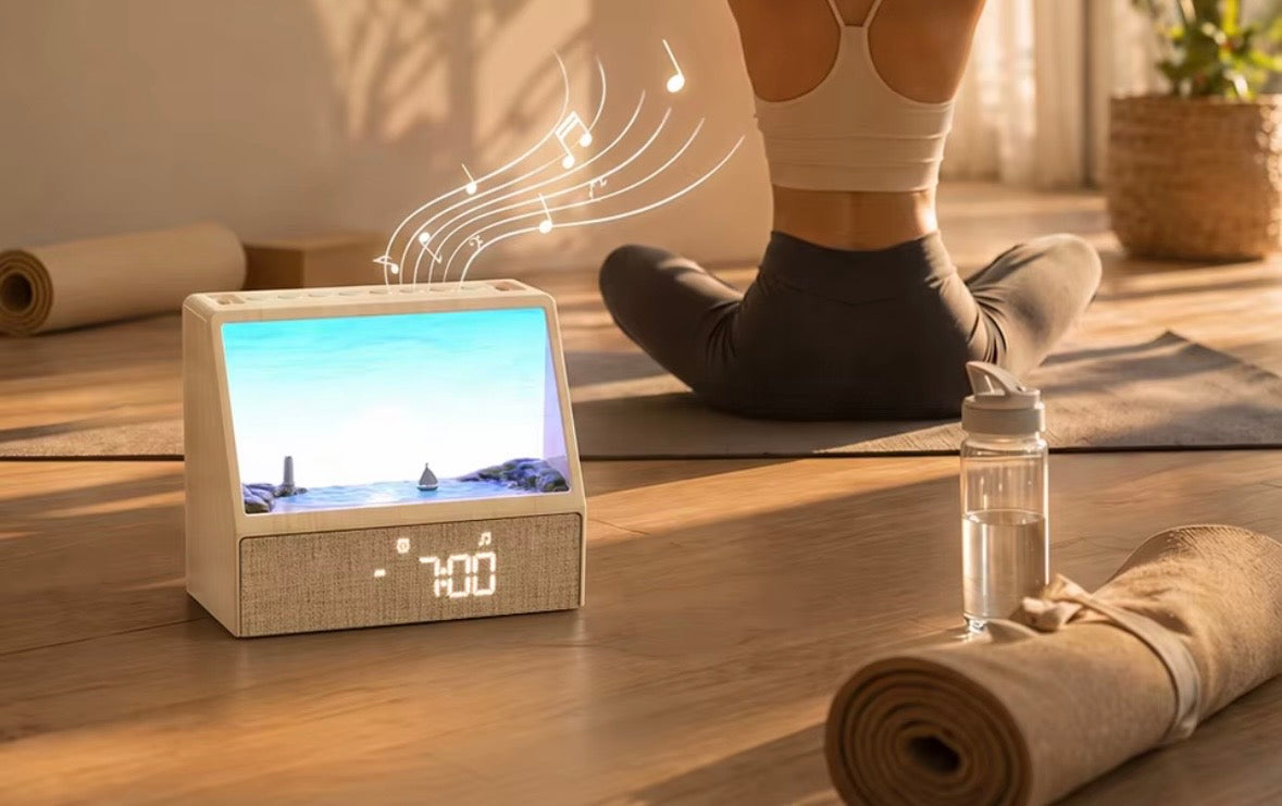 SunriseLamp™ – Lampka Nocna z Budzikiem Słońca i Głośnikiem Bluetooth