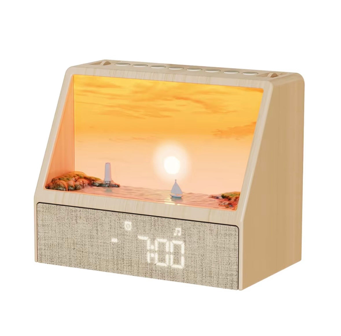 SunriseLamp™ – Lampka Nocna z Budzikiem Słońca i Głośnikiem Bluetooth